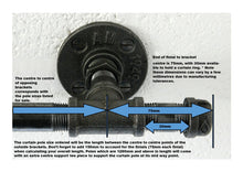 Load image into Gallery viewer, Fe20six industrial pipe pipework curtain pole rail