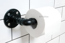 Load image into Gallery viewer, Fe20six Black Industrial Urban pipe pipework toilet roll holder