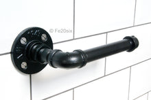 Load image into Gallery viewer, Fe20six Black Industrial Urban pipe pipework toilet roll holder
