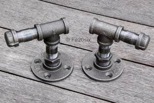 Fe20six vintage pipe wall mounted clothes rail