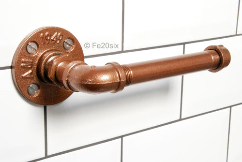 Fe20six Copper toilet roll holder industrial pipe pipework