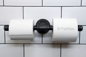 Fe20six Pipework pipe vintage double toilet roll holder