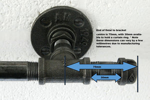 Custom length curtain pole builder ORDER FORM for The Bromford Curtain pole design by Fe20six