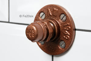 The Northfield by Fe20six. An urban industrial inspired hook in high gloss Copper finish.