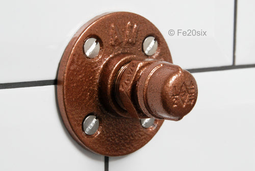 The Northfield by Fe20six. An urban industrial inspired hook in high gloss Copper finish.