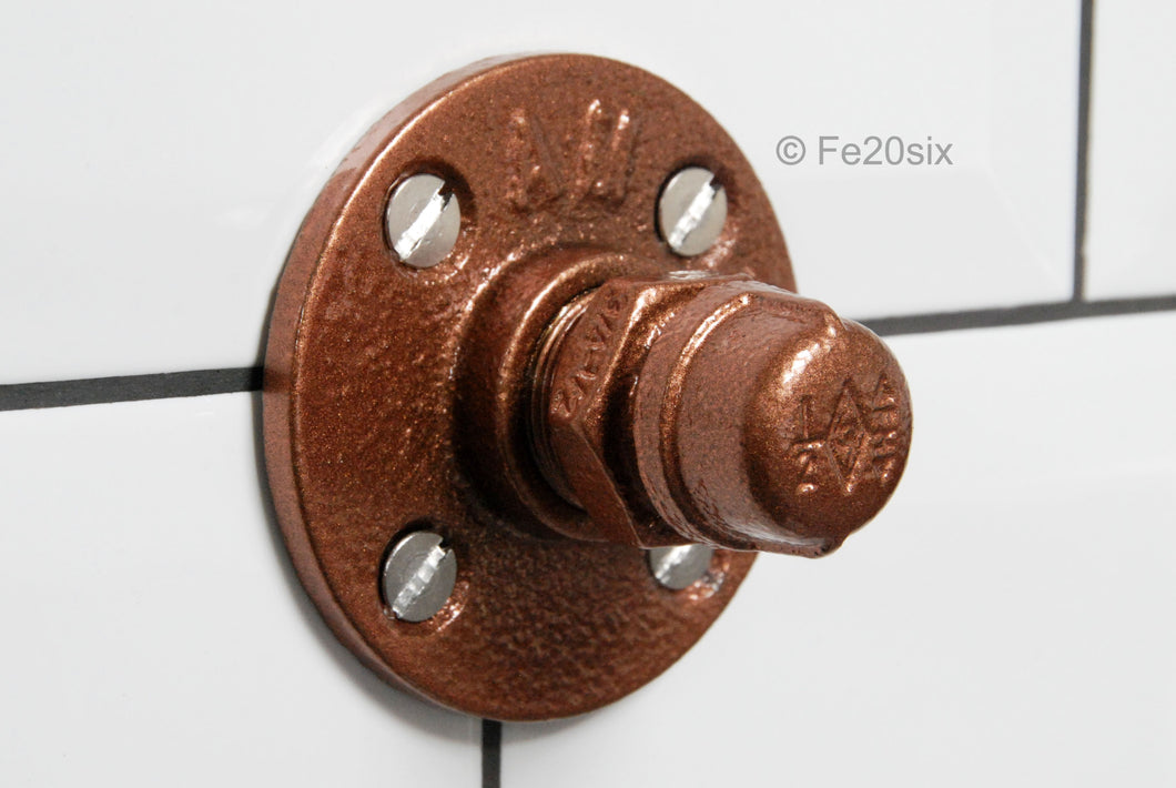 The Northfield by Fe20six. An urban industrial inspired hook in high gloss Copper finish.