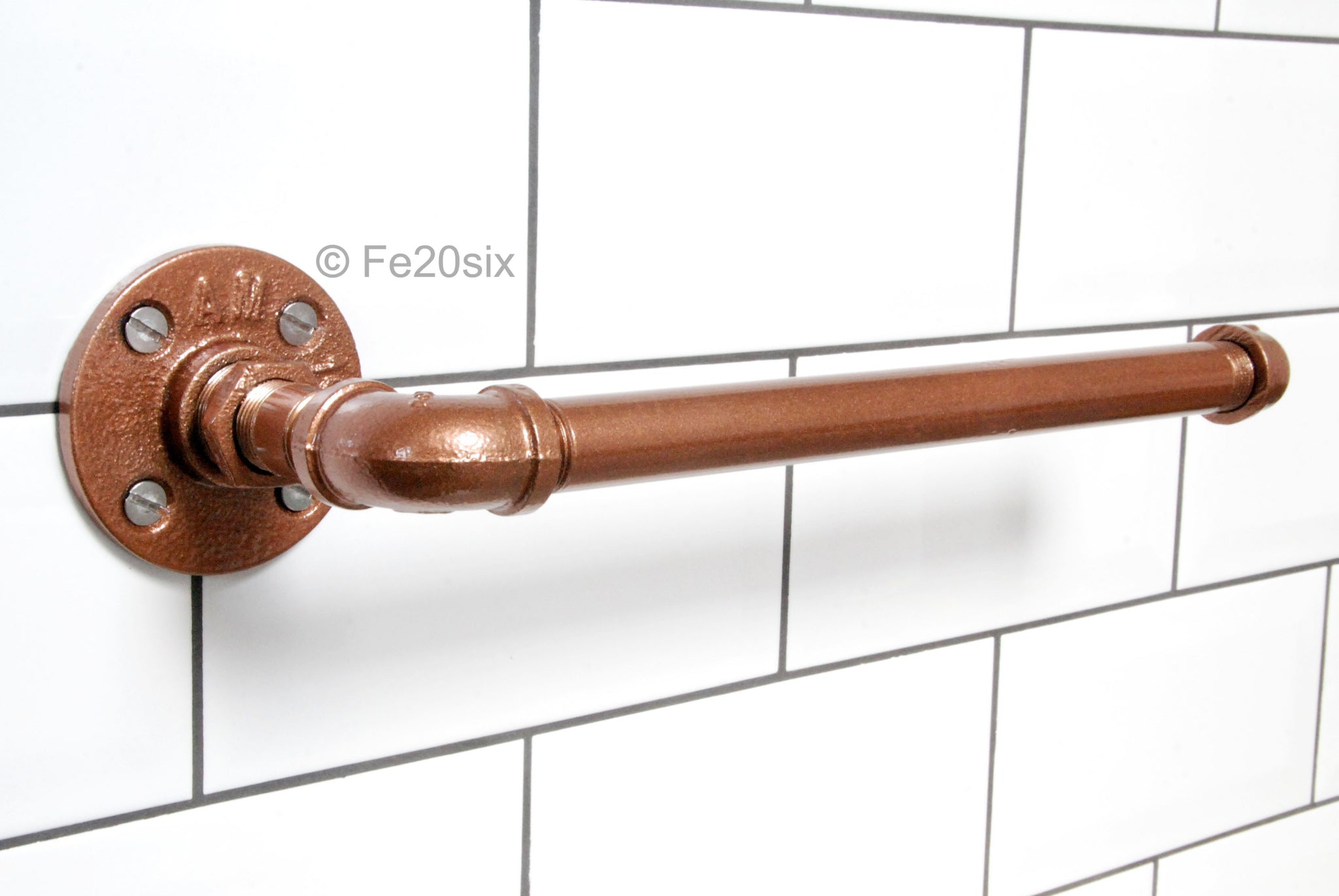 The Bartley by Fe20six. An urban industrial inspired towel rail in Cop