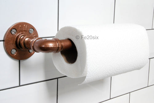 Fe20six copper pipework kitchen roll holder