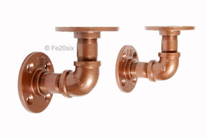 Fe20six copper steampunk metal shelf brackets