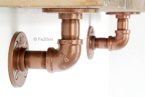 Fe20six copper steampunk metal shelf brackets