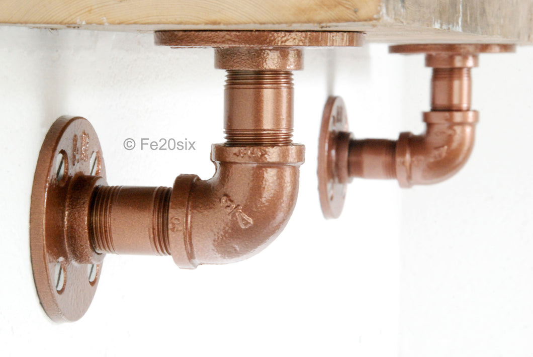 Fe20six copper steampunk metal shelf brackets