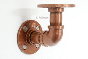 Fe20six copper steampunk metal shelf brackets