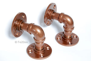 Fe20six copper steampunk metal shelf brackets