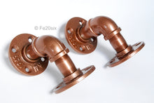 Load image into Gallery viewer, Fe20six copper steampunk metal shelf brackets
