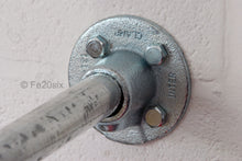Load image into Gallery viewer, Fe20six galvanized pipe industrial clothes rail silver