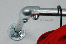 Load image into Gallery viewer, Fe20six galvanized pipe industrial clothes rail silver