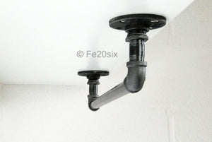 Fe20six industrial pipe clothes rail ceiling mounted