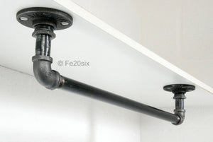 Fe20six industrial pipe clothes rail ceiling mounted