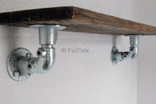 Load image into Gallery viewer, Fe20six industrial pipe galvanized silver bracket