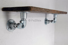 Load image into Gallery viewer, Fe20six industrial pipe galvanized silver bracket