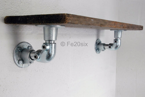 Fe20six industrial pipe galvanized silver bracket