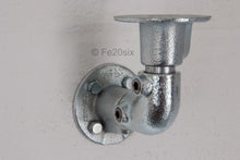 Load image into Gallery viewer, Fe20six industrial pipe galvanized silver bracket