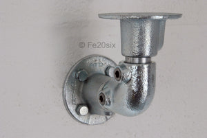 Fe20six industrial pipe galvanized silver bracket