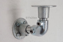 Load image into Gallery viewer, Fe20six industrial pipe galvanized silver bracket