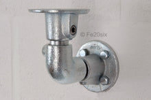Load image into Gallery viewer, Fe20six industrial pipe galvanized silver bracket