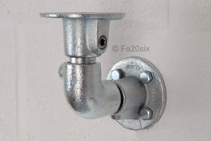 Fe20six industrial pipe galvanized silver bracket