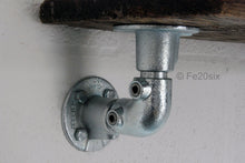 Load image into Gallery viewer, Fe20six industrial pipe galvanized silver bracket