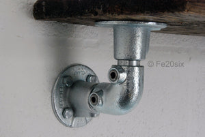 Fe20six industrial pipe galvanized silver bracket