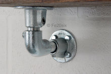 Load image into Gallery viewer, Fe20six industrial pipe galvanized silver bracket