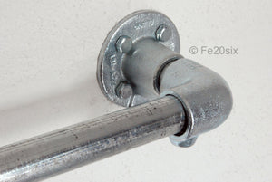 Fe20six industrial pipe galvanized silver towel rail