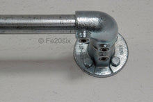 Load image into Gallery viewer, Fe20six industrial pipe galvanized silver towel rail