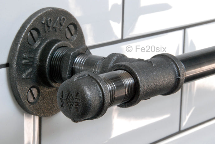 Fe20six industrial pipe pipework curtain pole rail