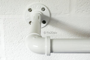 Fe20six industrial pipework white clothes rail