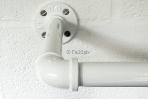 Fe20six industrial pipework white clothes rail