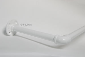 Fe20six industrial pipework white clothes rail
