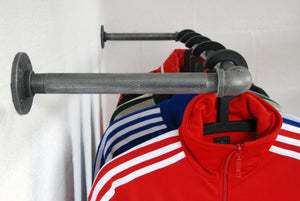 Fe20six industrial shelf clothes rail pipe