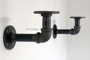 Fe20six industrial urban pipework shelf bracket