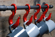 Load image into Gallery viewer, Fe20six kitchen bar mug utensil rack red hooks