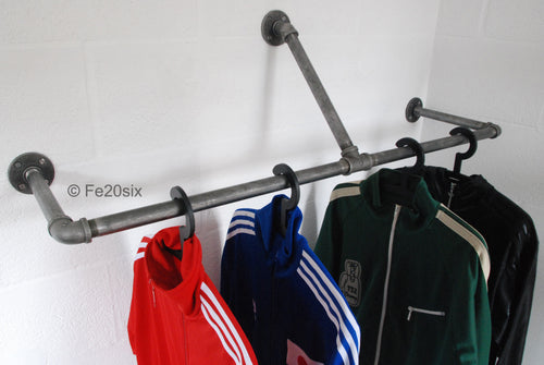 Fe20six pipework shelf clothes rail pipe