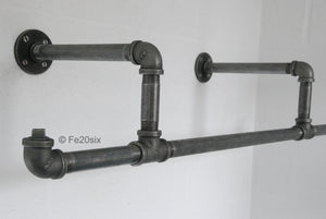 Fe20six pipework shelf clothes rail pipe