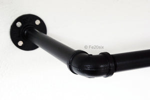 Fe20six retail POS pipework black clothes rail