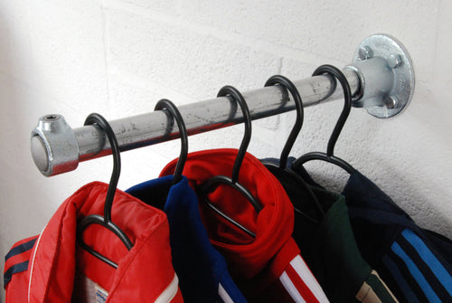 Fe20six silver galvanized pipework clothes rail