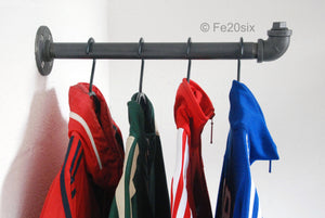 Fe20six single pole industrial clothes rail