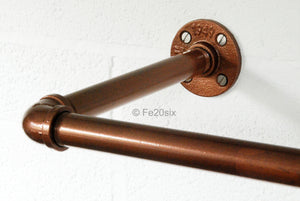 Fe20six vintage industrial copper clothes rail