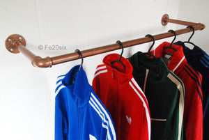 Fe20six vintage industrial copper clothes rail