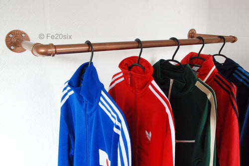 Fe20six vintage industrial copper clothes rail